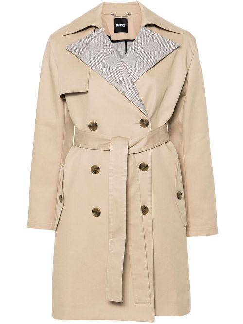 Prince of Wales check trench coat - 275
