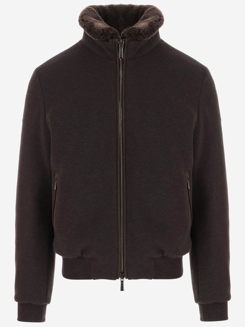 Virgin Wool & Cashmere Jacket — Brown