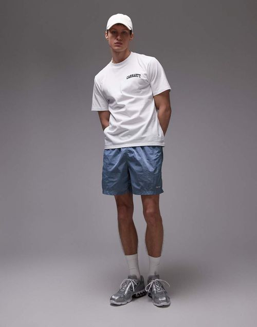 Carhartt WIP canby swim trunks in mid blue