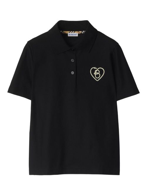 Logo polo top - Black