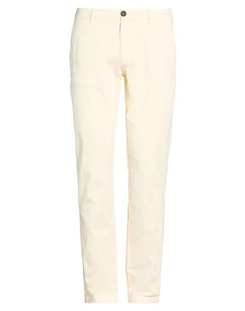 Man Pants Cream Size 28 Cotton, Elastane