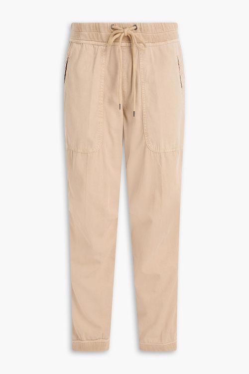 Cotton-twill track pants - Neutral - 1