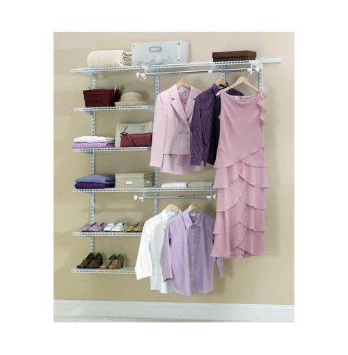 Configurations 3-6 Feet Custom Diy Closet Organizer Deluxe Kit, White - White