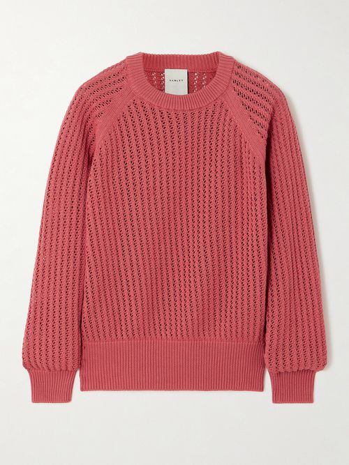 Clay Crocheted Cotton Sweater