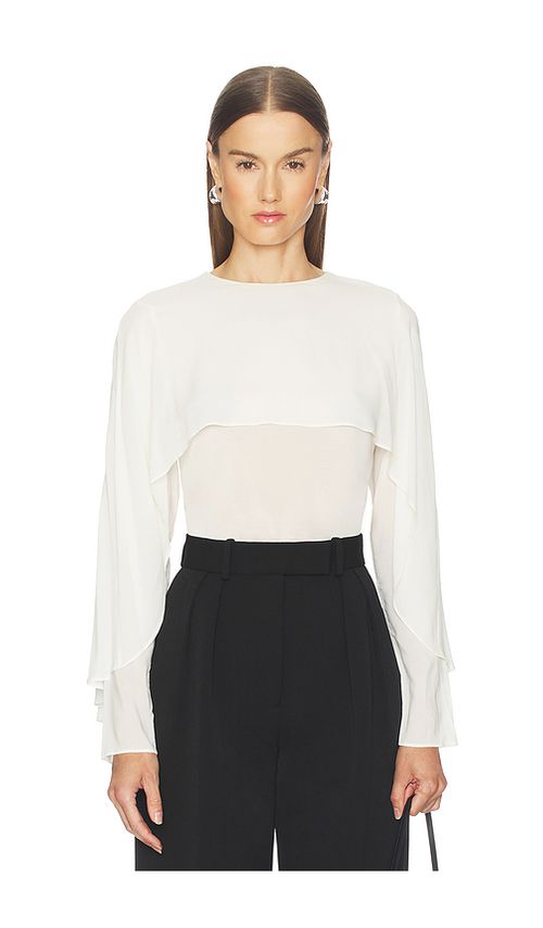 L'Academie by Marianna Tesh Top in Ivory. XS. Also in L, M, S