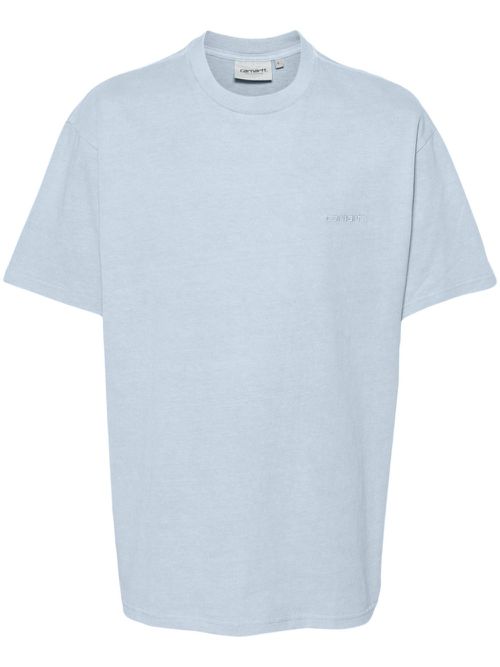 Duster Scipt organic cotton T-shirt - Blue