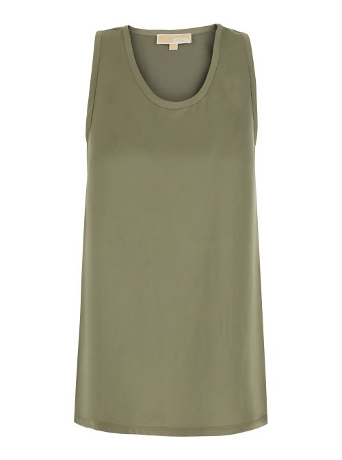 Tech-Fabric Sleeveless Tank Top — Green