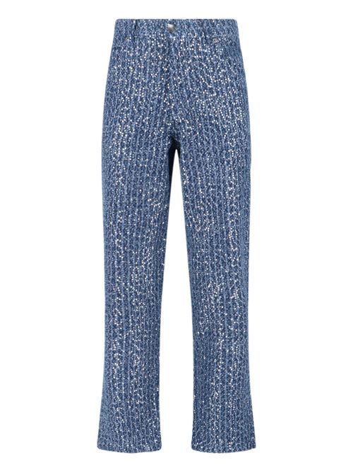 Embellished Sequin Denim Jeans for Men