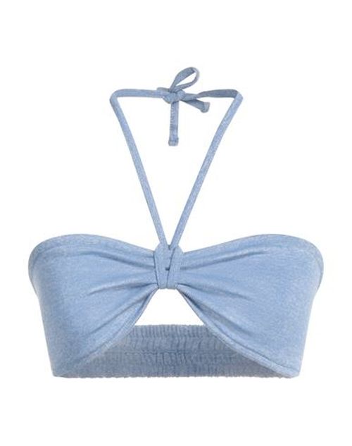 Woman Top Sky blue Size L Polyester, Viscose, Elastane