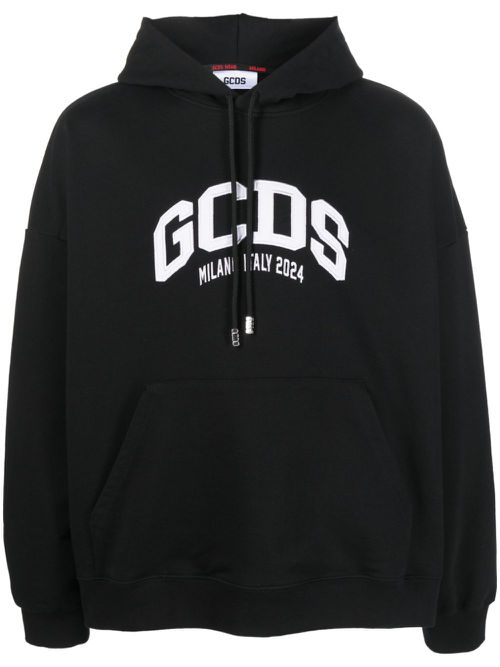 Lounge Logo cotton hoodie - Black