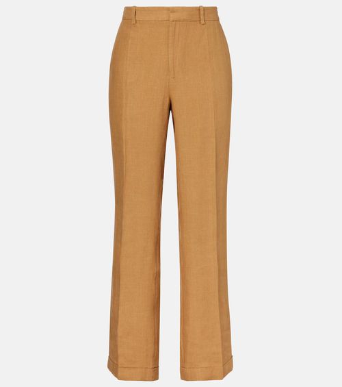 Linen wide-leg pants