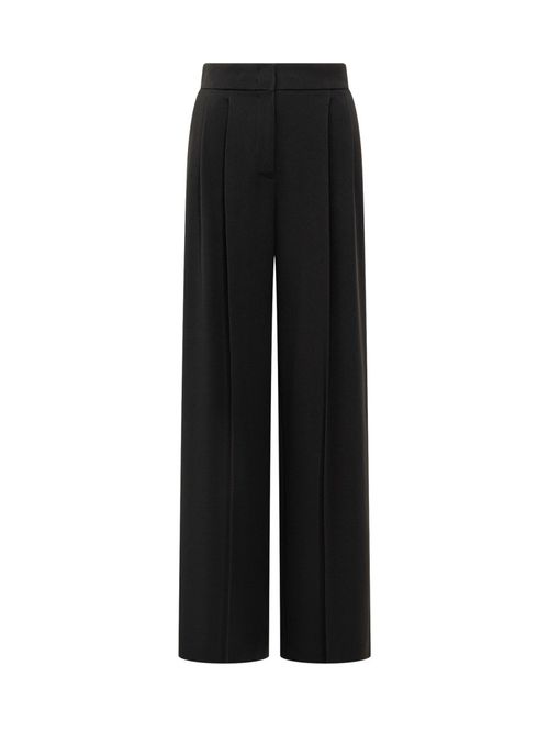 Black Tailored Pleated Pants