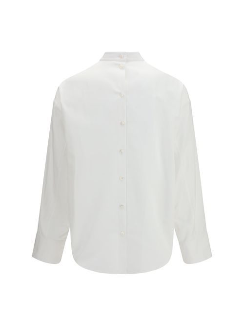 Layered Cotton Shirt — White