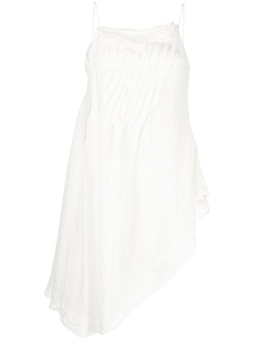 Asymmetric-design sleeveless top - White