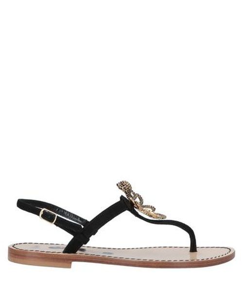 Woman Thong sandal Black Size 6.5 Leather