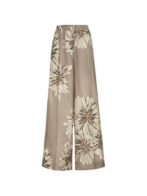 Printed Silk Trousers