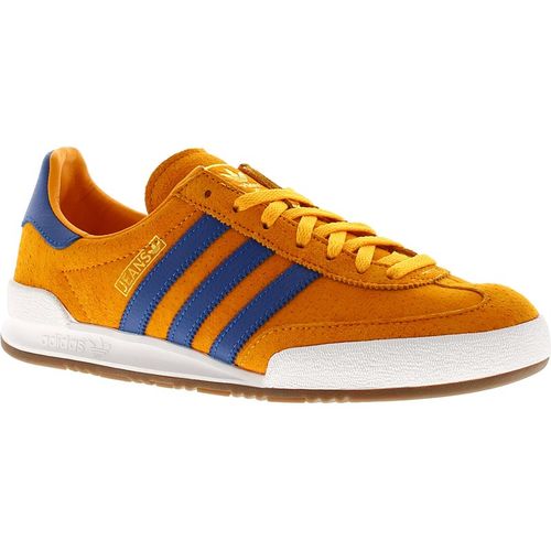 ADIDAS Originals Mens Trainers Jeans Leather Lace Up gold royal blue - Yellow