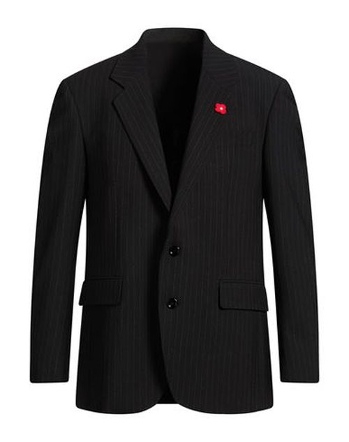 Man Blazer Black Size 38 Polyester, Virgin Wool, Elastane