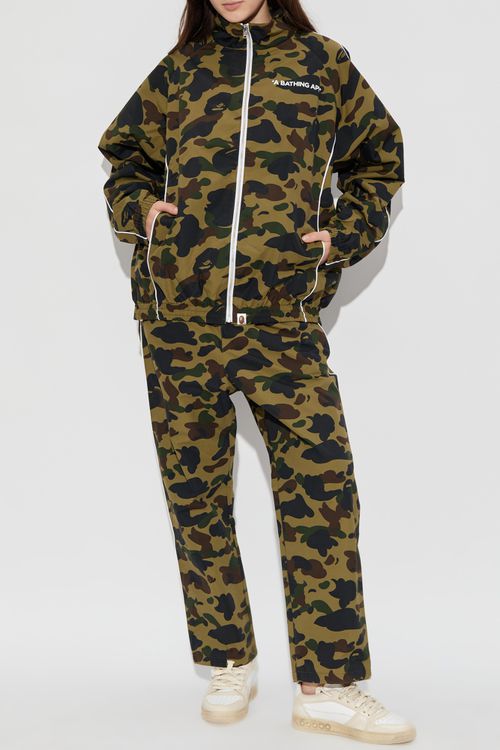 Trousers With A Camo Motif, Women's, Green