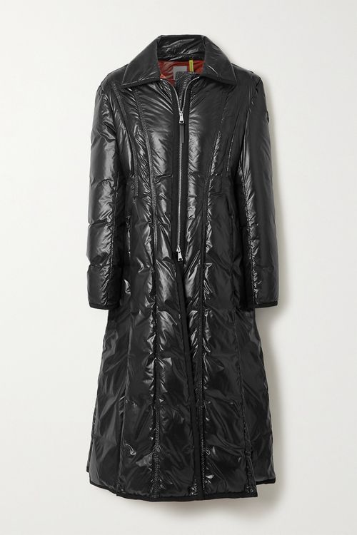 + 2 Moncler 1952 Liz Quilted Glossed-shell Down Coat - Zwart - 0