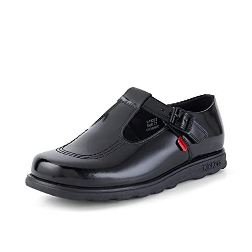 Kickers Women's Fragma T-Buckle Leather School Shoes