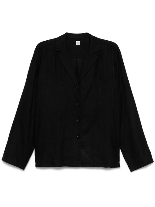Monogram flannel shirt - Black