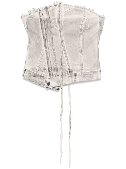 Denim tube top - White