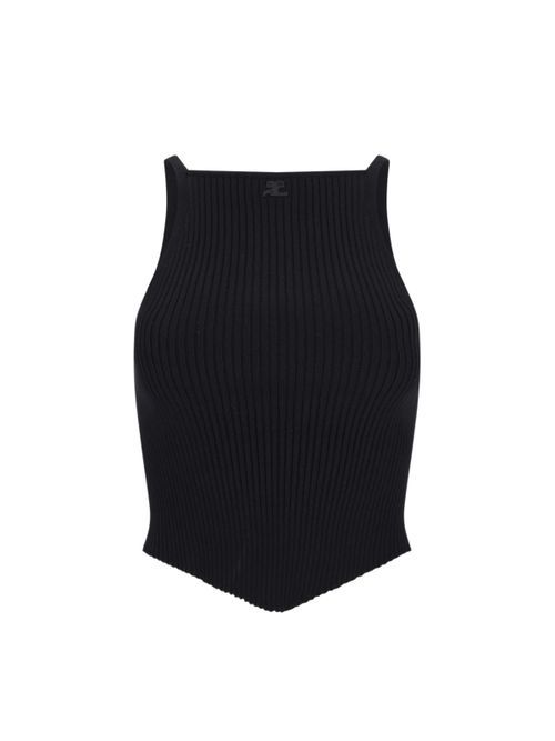 Courrèges-Inspired Viscose-Blend Top for Women