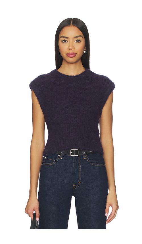 FRAME The Plush Vest in Purple