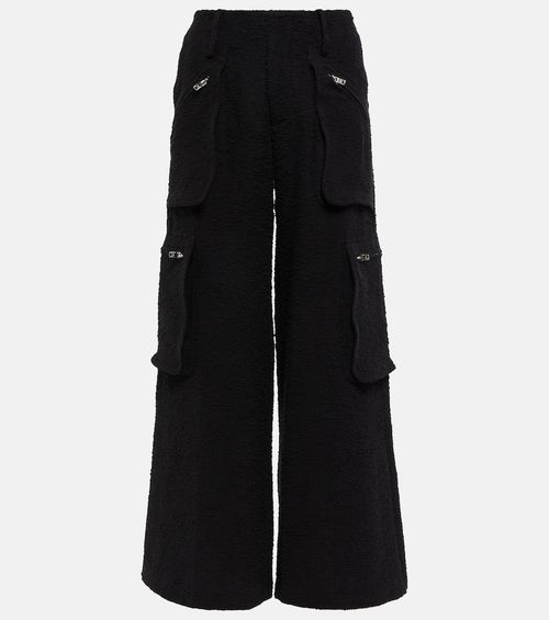 High-rise wide-leg cargo pants