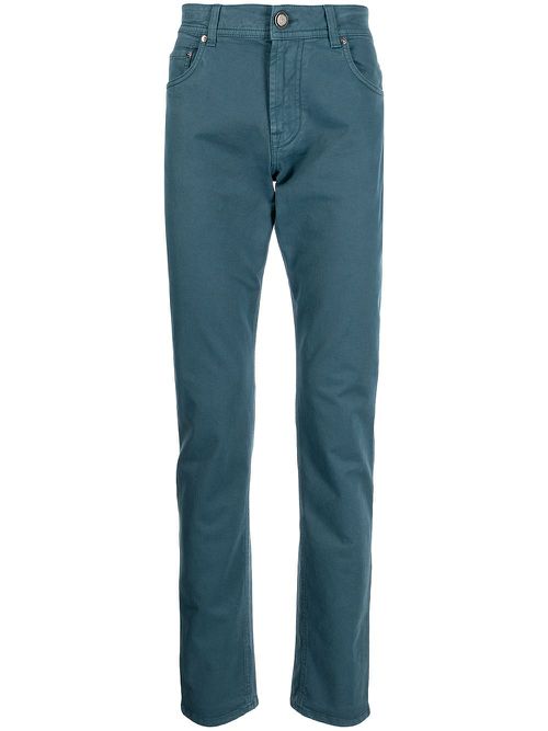 High waist tapered trousers - Blue