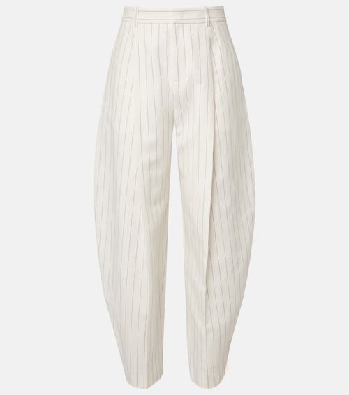 Harlo striped cotton, linen and wool pants
