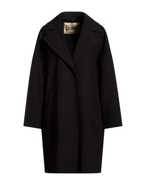 Woman Overcoat & Trench Coat Black Size 14 Polyester