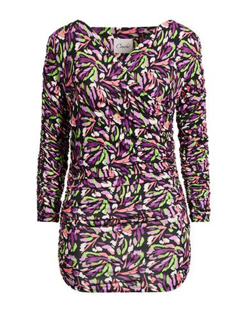 Crochè Woman Mini dress Purple Size S Polyester, Elastane