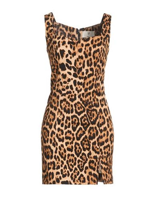Woman Mini dress Light brown Size 0 Cotton, Elastane