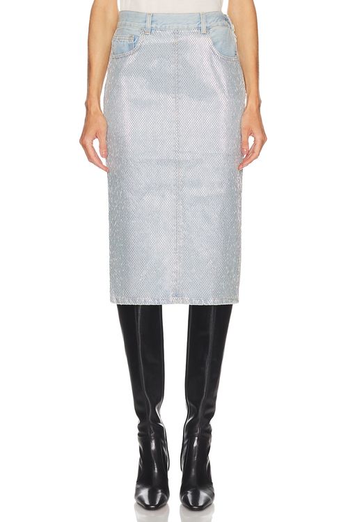 Haikure Kim Skirt in Stapled Blue - Blue. 28 also , 24