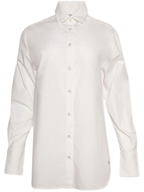 Cotton button-down shirt - White