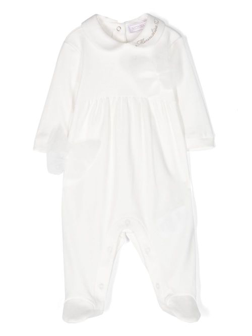 Appliqué-detailing cotton pyjamas - White