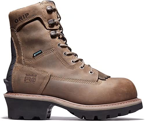 Timberland PRO Men's Evergreen 8 Inch Composite Safety Toe Insulated Waterproof Industrial Logger Work Boot