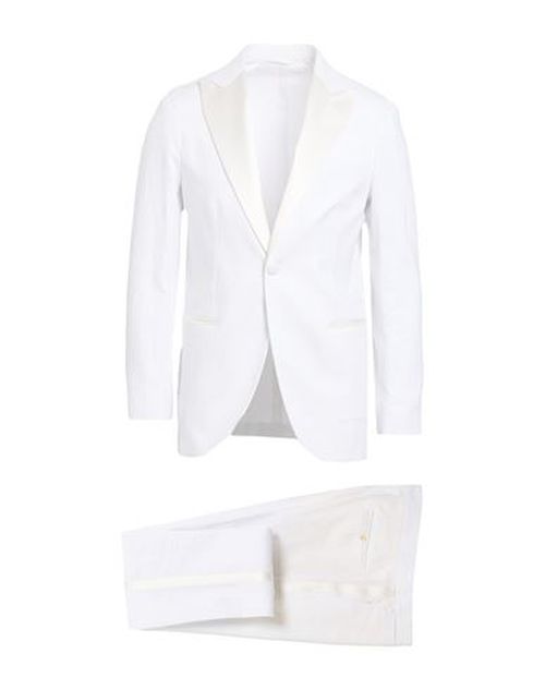 Man Suit White Size 36 Linen