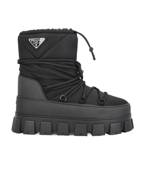 Nylon gabardine après-ski boots