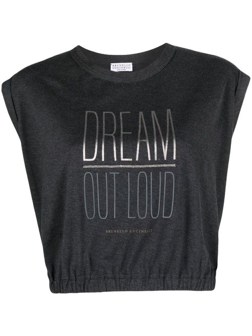 Logo-print tank top - Grey