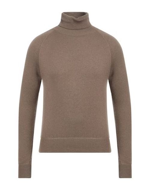 Man Turtleneck Taupe Size XL Cashmere