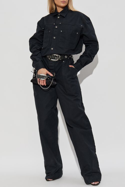Cotton Jumpsuit, Women's, Black