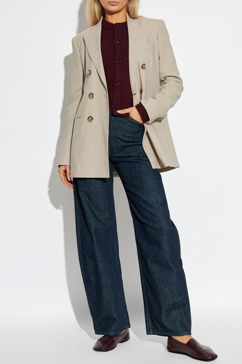 Double-breasted Blazer, Women's, Cream