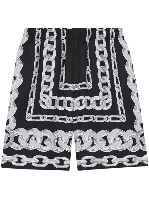 Medusa Chains Silk Shorts