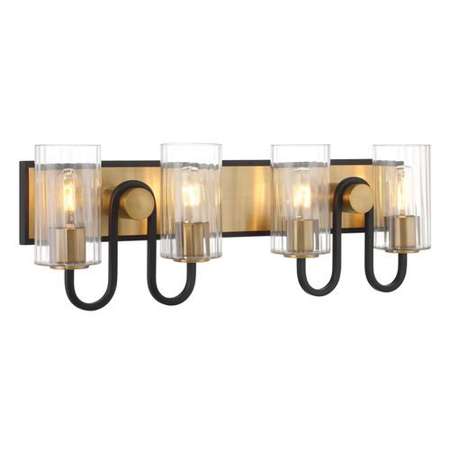 Legacy Brass & Dark Matte Black Bathroom Vanity Light from the Orla Collection