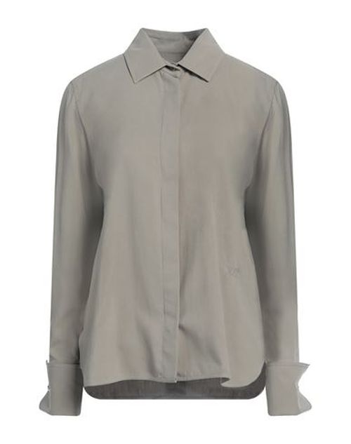 Woman Shirt Khaki Size 12 Silk