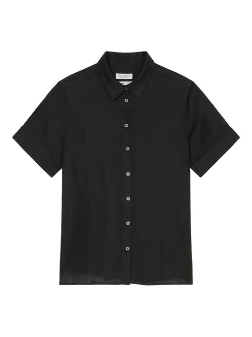 Short-sleeves button-up shirt - Black