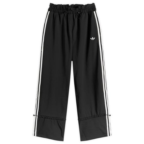 Women's Pleated Nylon Track Pant Black